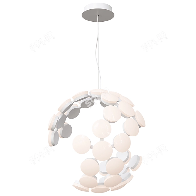 Illuminating Moonlight LED Chandelier 3D model image 3