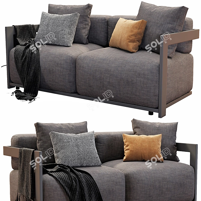 Elegant Meridiani Claud Sofa Model 3D model image 2