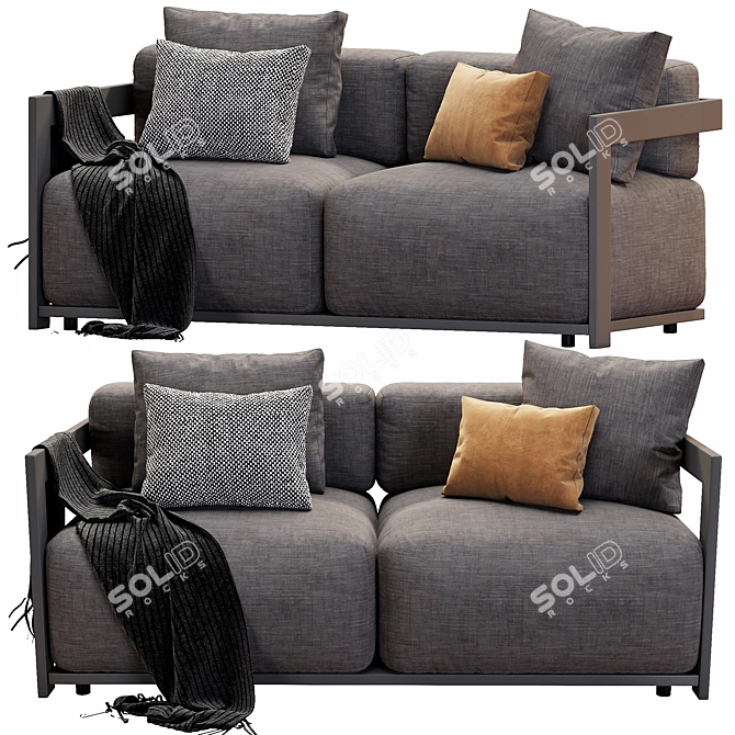 Elegant Meridiani Claud Sofa Model 3D model image 3