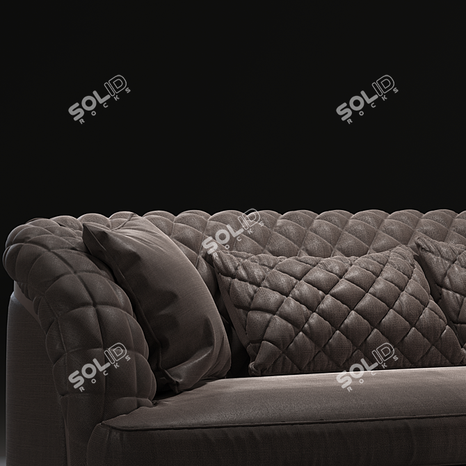 Luxury Cantori Portofino Velvet Armchair 3D model image 6