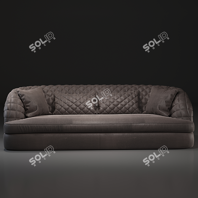 Luxury Cantori Portofino Velvet Armchair 3D model image 8