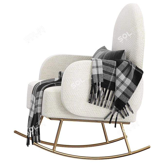 Modern Nursery Works Rocker Chair 3D model image 4