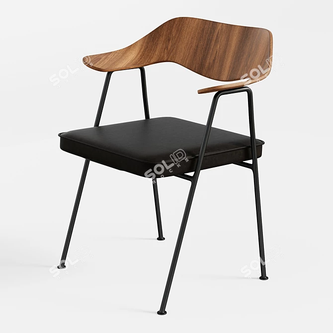 Iconic Robin Day 675 Chair 3D model image 4