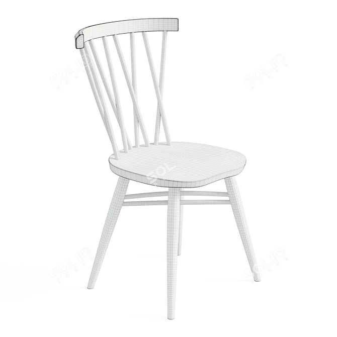 Ercol Shalstone Oak Dining Chair 3D model image 6