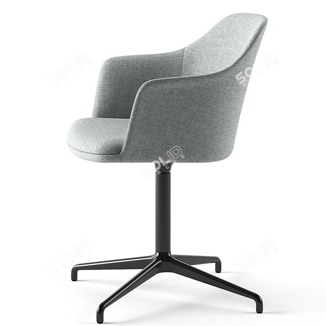 Modern Scandinavian Style Rely Chair 3D model image 2