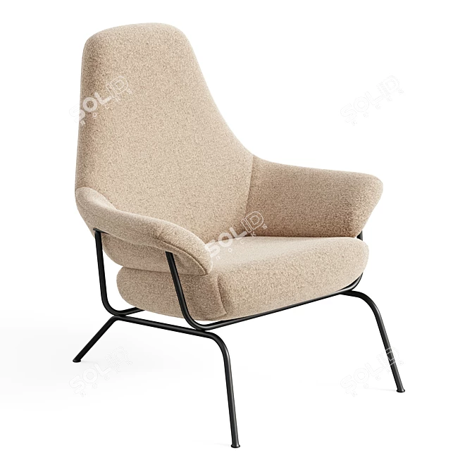 Hai Lounge Chair: Modern Elegance 3D model image 1