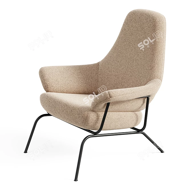 Hai Lounge Chair: Modern Elegance 3D model image 4