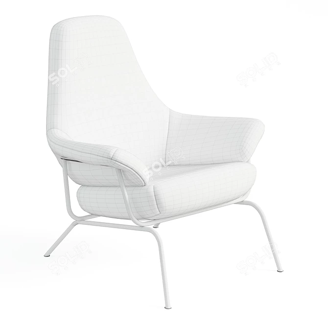 Hai Lounge Chair: Modern Elegance 3D model image 6