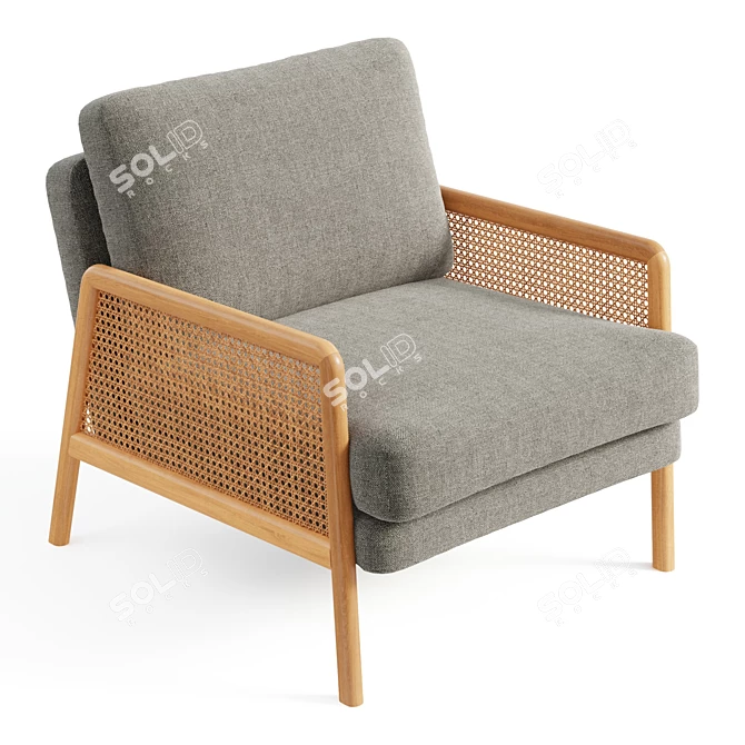 Cane Accent Armchair | Design Your Own 3D model image 1