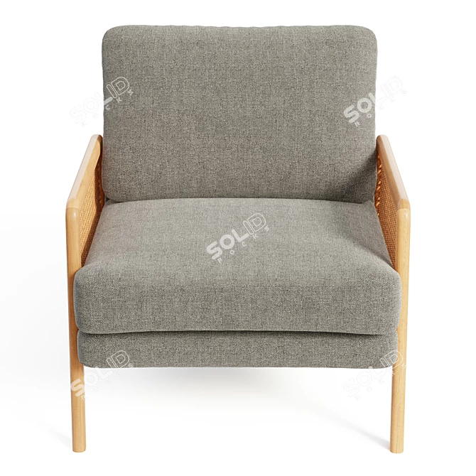 Cane Accent Armchair | Design Your Own 3D model image 5