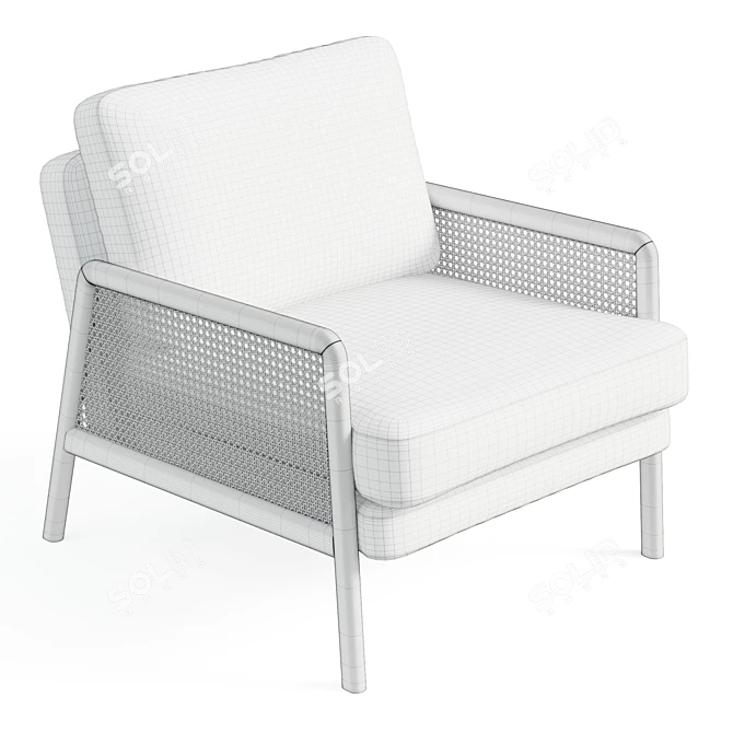 Cane Accent Armchair | Design Your Own 3D model image 6