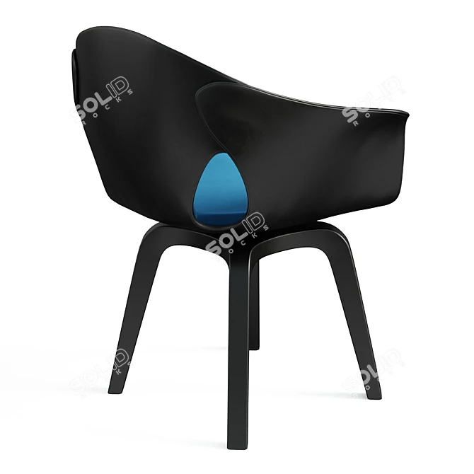 Elegant Laura Chair 3D model image 2