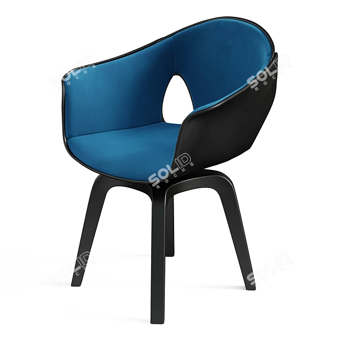 Elegant Laura Chair 3D model image 4