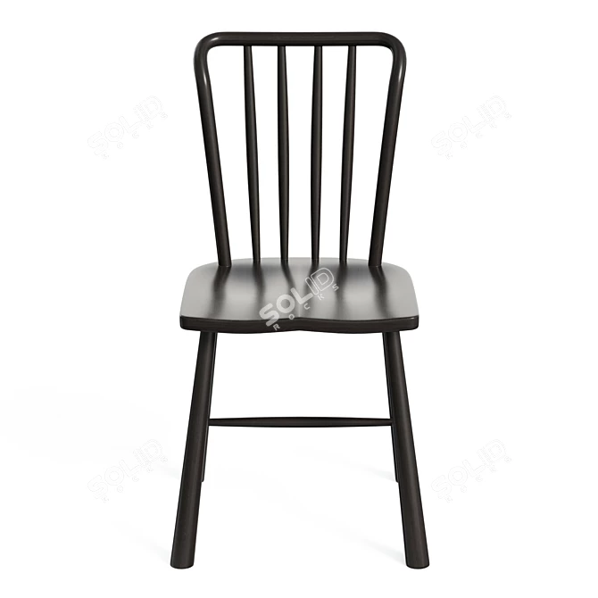 Scandinavian Oak Dining Chairs 3D model image 5