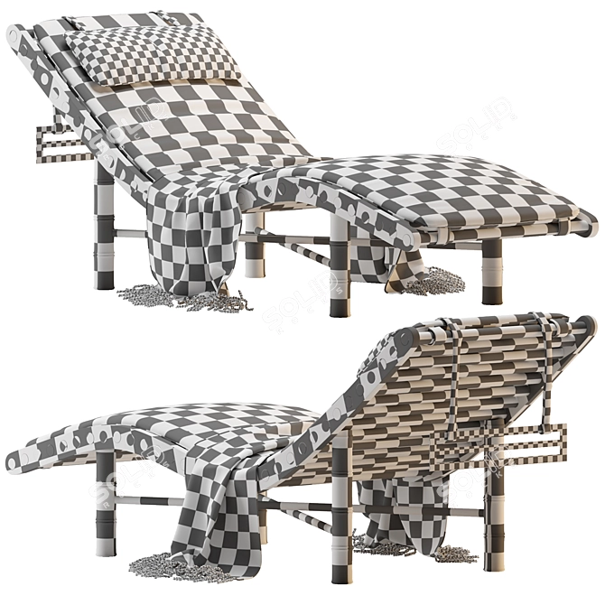 Etro Home Menfi Chaise: Luxury Lounger 3D model image 6