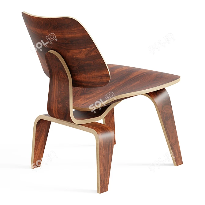 Iconic Eames Plywood Lounge Chair 3D model image 2