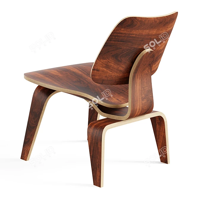 Iconic Eames Plywood Lounge Chair 3D model image 3