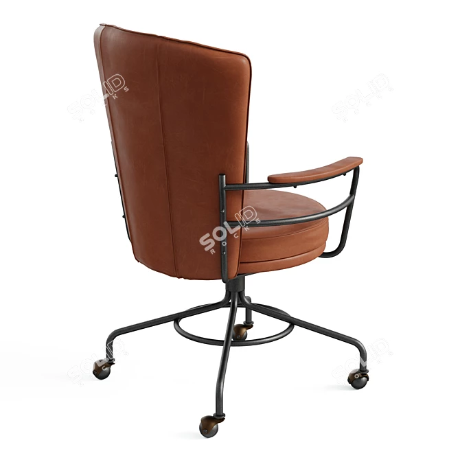 Stylish Industrial Office Chair 3D model image 2