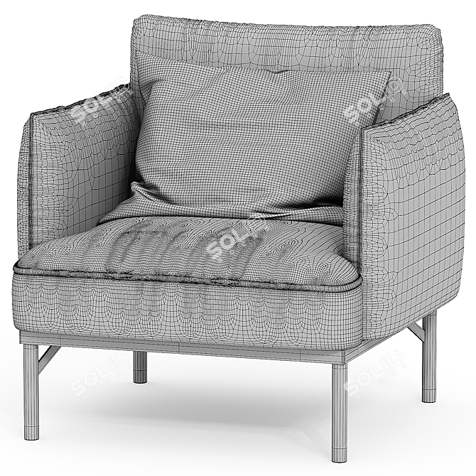 Stylish Penn Chair for Home 3D model image 4