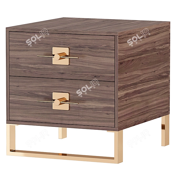 Contemporary Ophir Bedside Table 3D model image 1