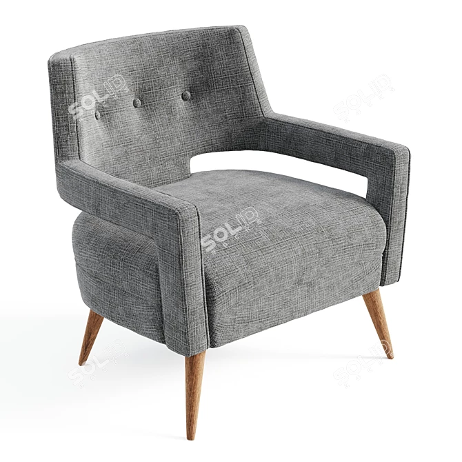 Sheer Mid-Century Modern Armchair 3D model image 1