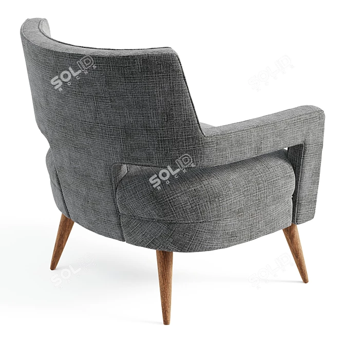 Sheer Mid-Century Modern Armchair 3D model image 2