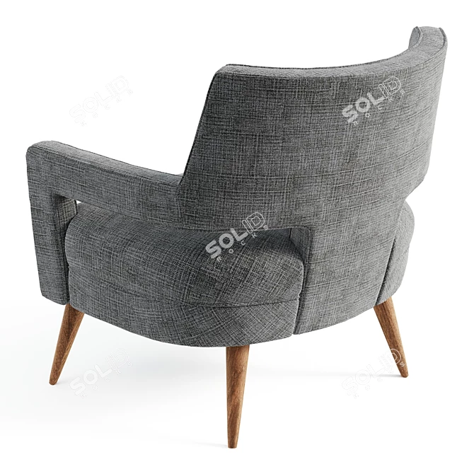 Sheer Mid-Century Modern Armchair 3D model image 3