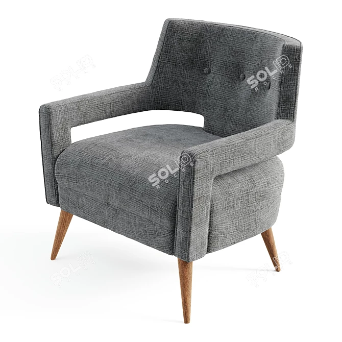 Sheer Mid-Century Modern Armchair 3D model image 4