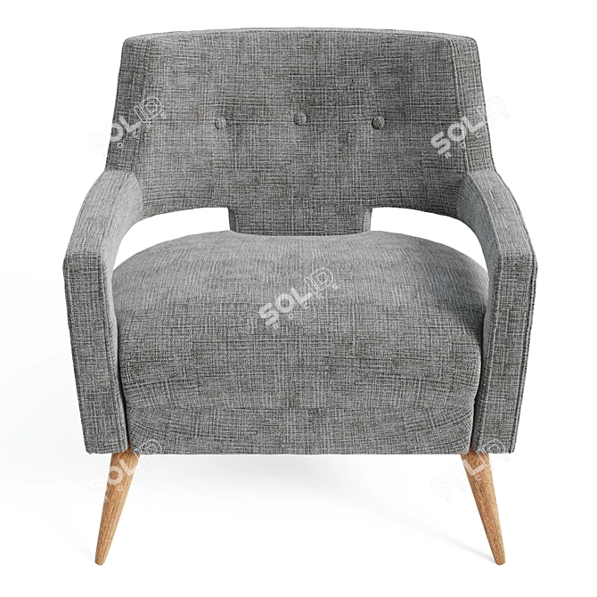 Sheer Mid-Century Modern Armchair 3D model image 5