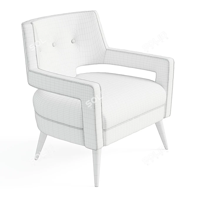 Sheer Mid-Century Modern Armchair 3D model image 6