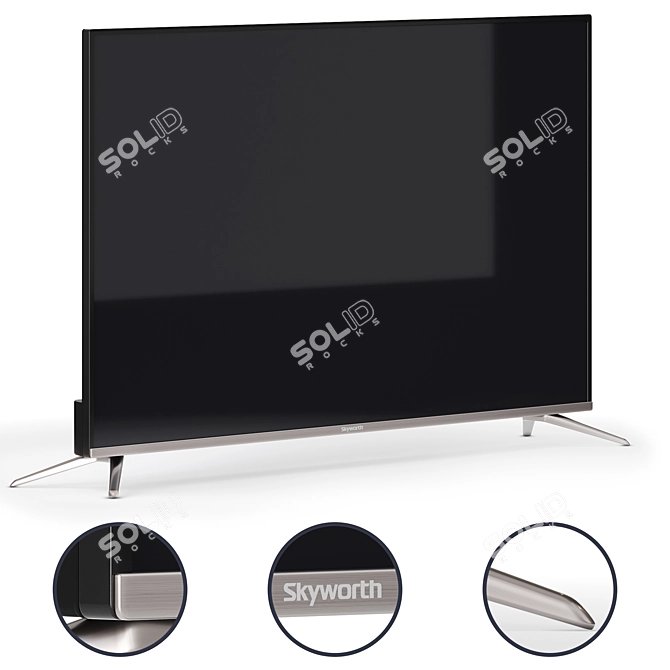 50" Skyworth 50G2A 4K Android TV 3D model image 1