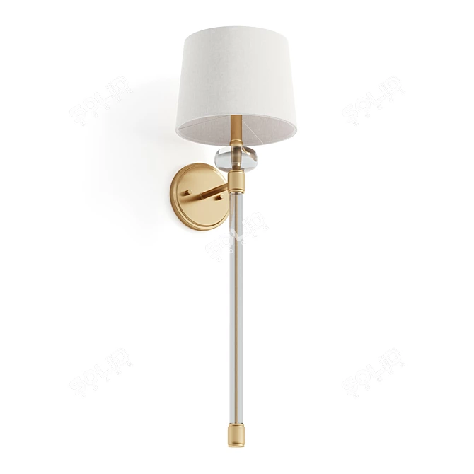 Elegant Crystal Accent Wall Sconce 3D model image 5