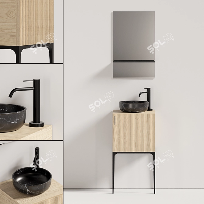 Grate Prime Bathroom Furniture Set 3D model image 16