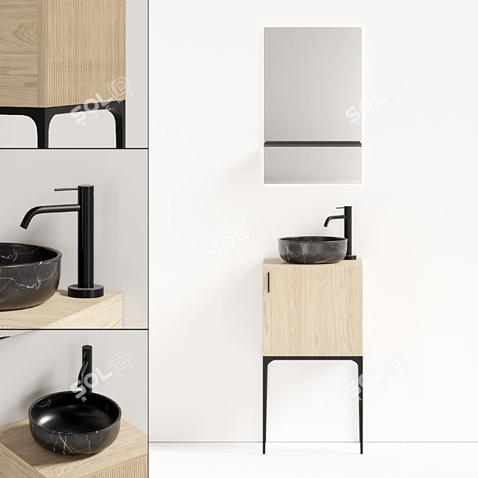 Grate Prime Bathroom Furniture Set 3D model image 4