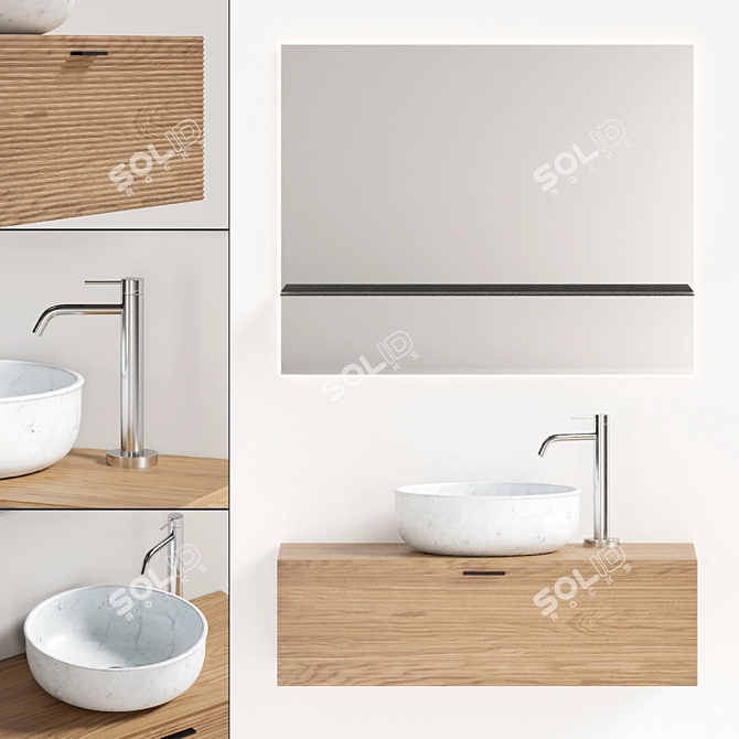 Grate Prime Bathroom Furniture Set 3D model image 5