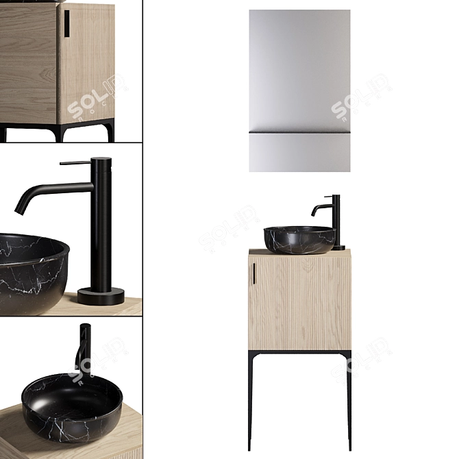 Grate Prime Bathroom Furniture Set 3D model image 10