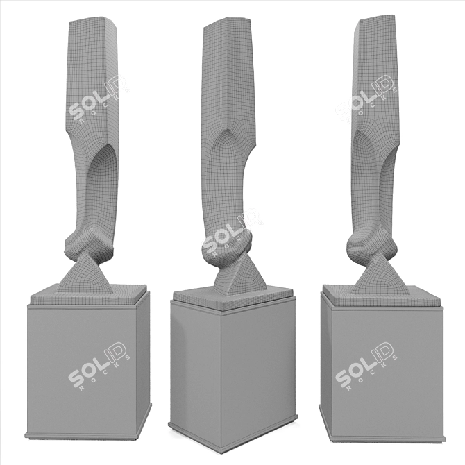 Contemporary Stella Metal Sculpture 3D model image 6