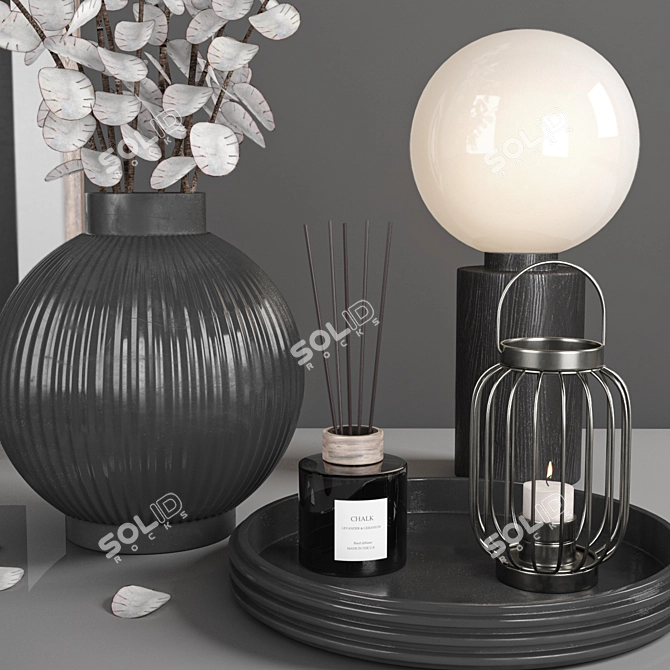 Decorative Set 19 Lunaria Bouquet 3D model image 3