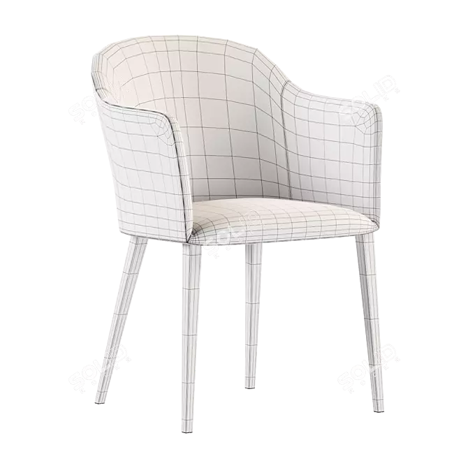 Elegant Grace Chair by Porada 3D model image 4