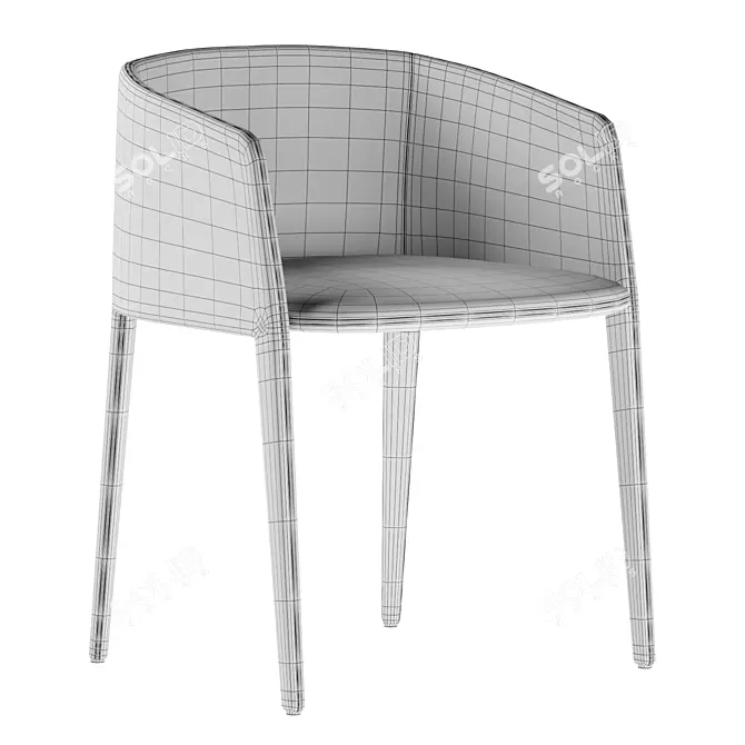 ACHILLE Armchair: Sleek Modern Design 3D model image 3