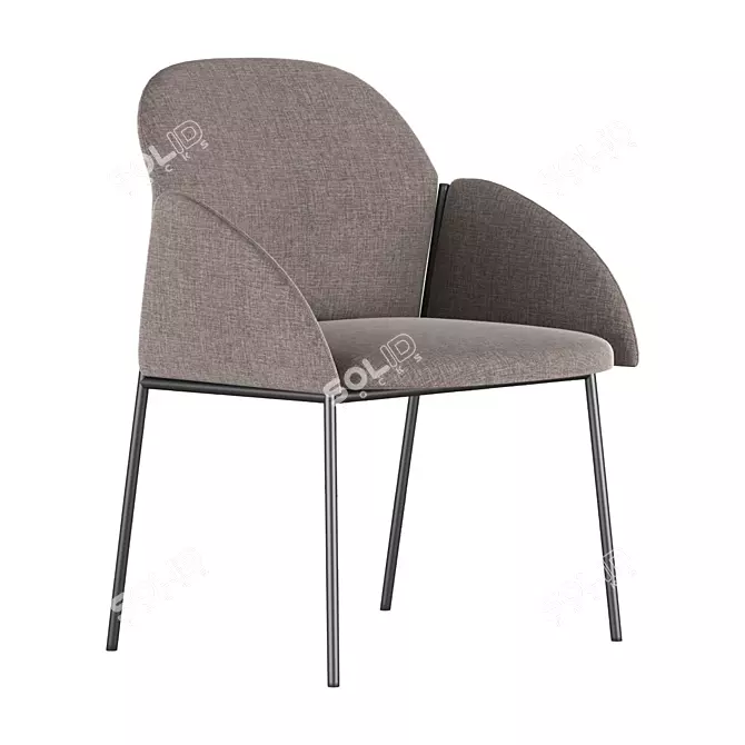 Stylish Enzo Armchair - Modern Comfort 3D model image 2