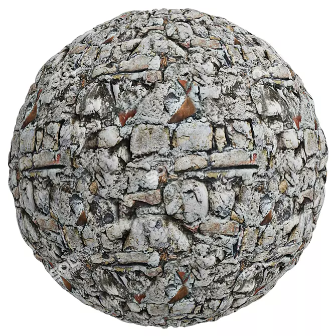 Stone Covering Texture Set | 3D Assets 3D model image 2