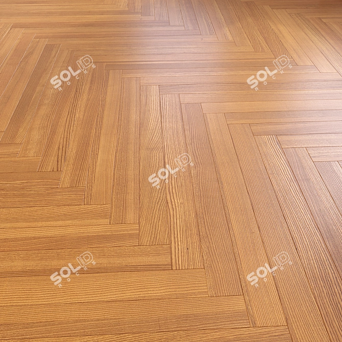 Wood Floor 3D Model Kit 3D model image 4