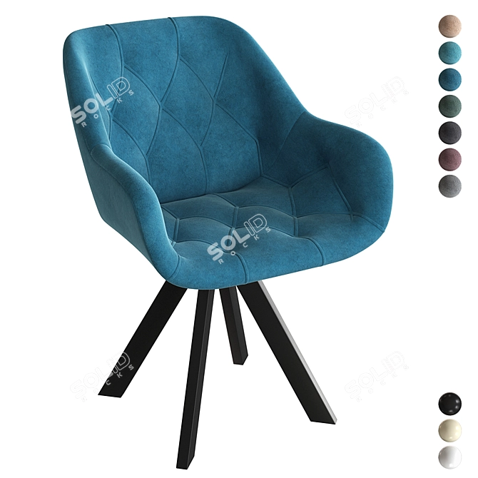 Chelsea Lounge Chair Metal Legs 3D model image 5