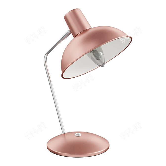 Blush Pink Brass Desk Lamp 3D model image 1