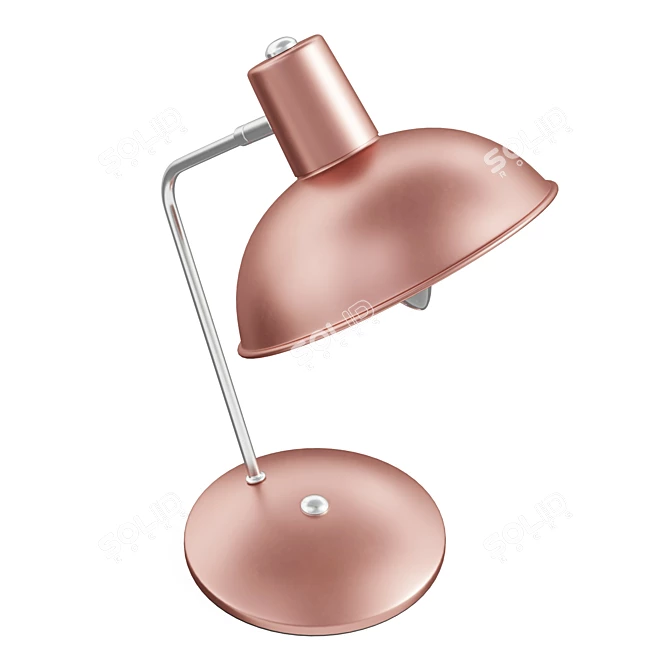 Blush Pink Brass Desk Lamp 3D model image 4
