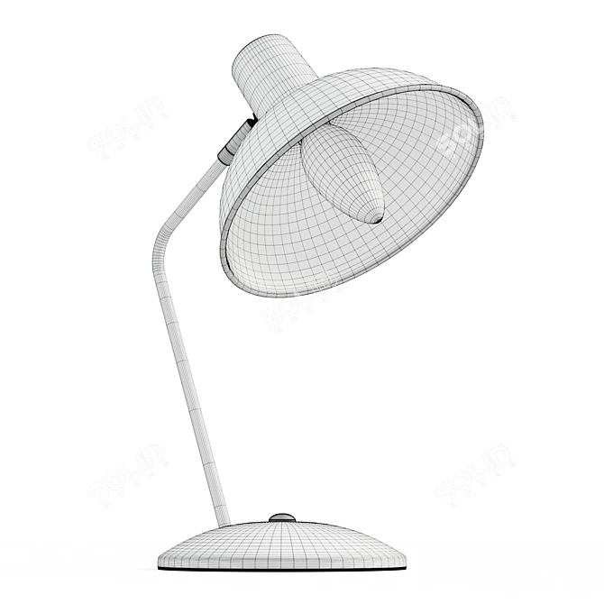 Blush Pink Brass Desk Lamp 3D model image 6