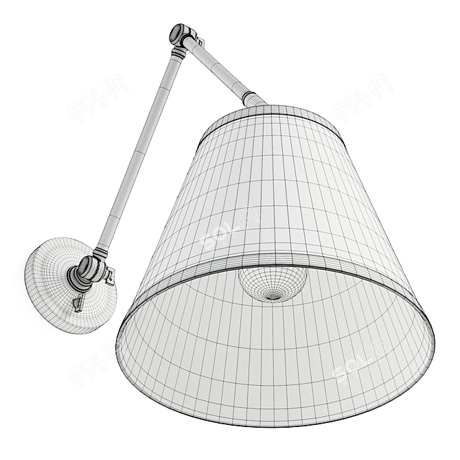 Adjustable Arm Reading Wall Lamp 3D model image 6