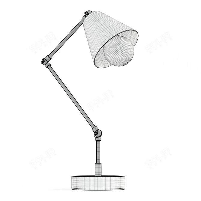 Adjustable Vintage Desk Lamp 3D model image 6