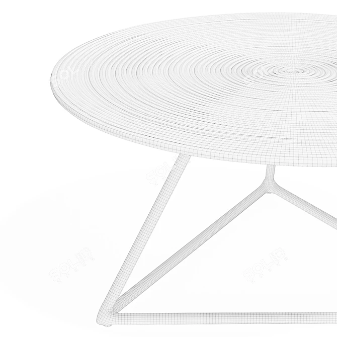 Rattan Spiral Coffee Table 3D model image 6